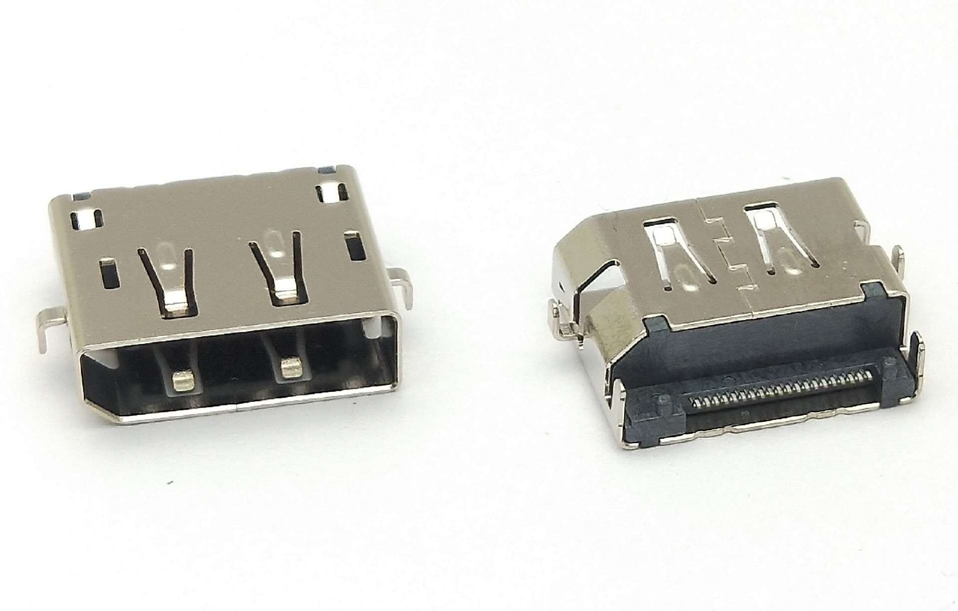 Display Port  母頭  SMT  沉板式  無(wú)翻邊，1.2 PCB 置中